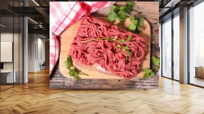 raw minced beef Wall mural