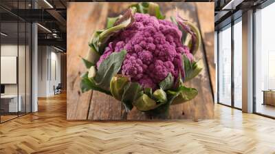 raw purple cauliflower Wall mural