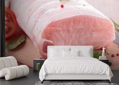 raw roast pork Wall mural