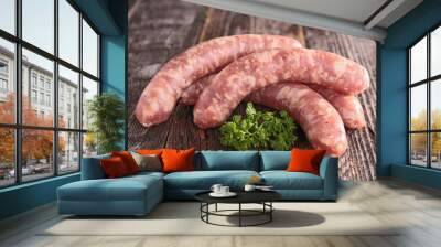 raw sausage Wall mural