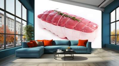 roast beef isolated on white Wall mural