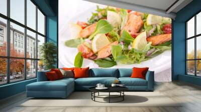 salad with salmon Wall mural