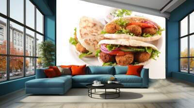 sandwich with vegetable and falafel Wall mural