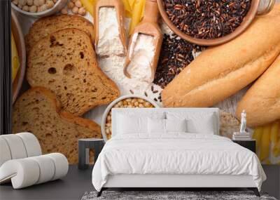 selection of gluten free food Wall mural