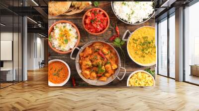 selection of indian food Wall mural