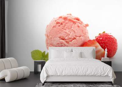 strawberry ice cream Wall mural