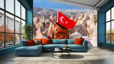 Travel destination, vacation, tour tourism in Turkey- Cappadocia Wall mural