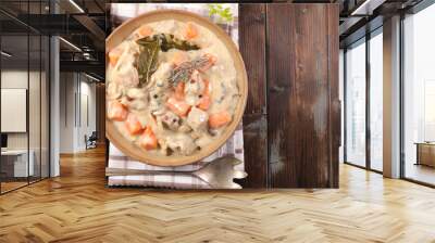 veal cooked with cream and carrot Wall mural