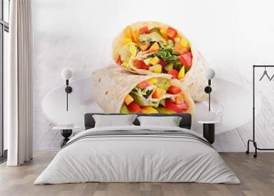 vegetable sandwich wrap Wall mural