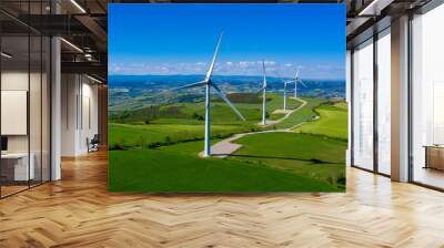 wind turbine, renewable energy- aerial view Wall mural