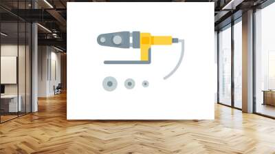 Flat Illustration of a Soldering Equipment Wall mural