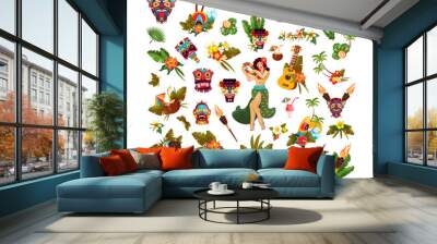 Hawaii Symbols Collection Wall mural