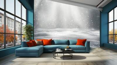 Snow Winter Christmas Background for Invitations and Cards Wall mural