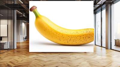 
A single banana on a white background Wall mural