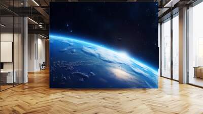 Digital technology universe earth abstract graphics poster web page PPT background Wall mural