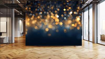 Glitter lights background banner. Colorful abstract background with glitter, holiday decoration background Wall mural