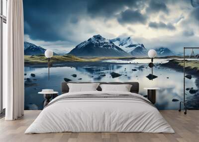 Iceland nature scenery in winter Wall mural