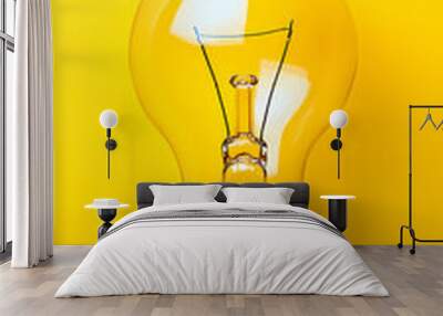 Innovative bright light bulb concept Wall mural