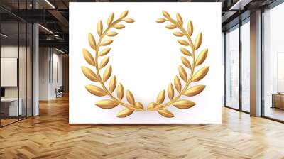 
laurel,Gold award wreath on white background vector illustration Wall mural