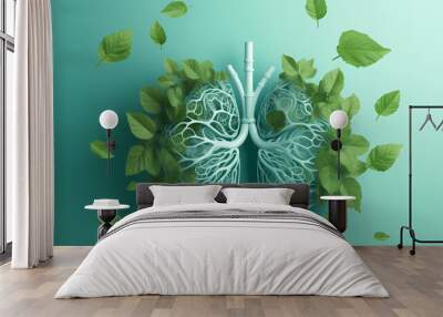 The concept of trees being the lungs of the earth Wall mural