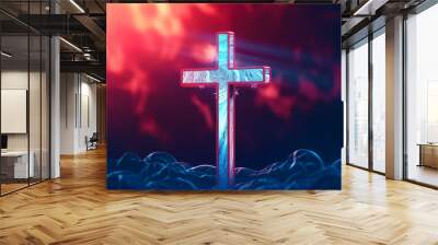 The Holy Cross symbolizes the death and resurrection of Jesus Christ Wall mural