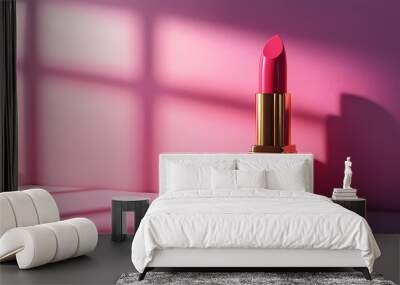 Vibrant red gradient lipstick Wall mural