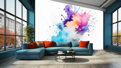 abstract watercolor background with splashes Wall mural