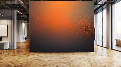 black, neon orange, glowing grainy gradient background noise texture wallpaper Wall mural