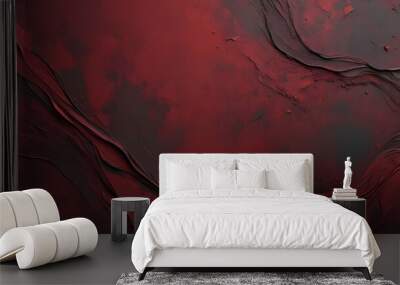 Dark red Textured Surface mixing different materials and textures. Background, graphic resource or wallpaper Wall mural