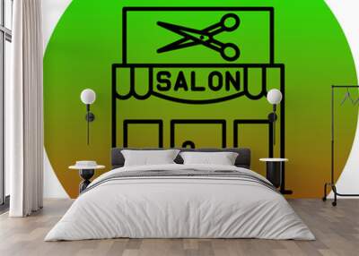 Hair salon Icon Wall mural