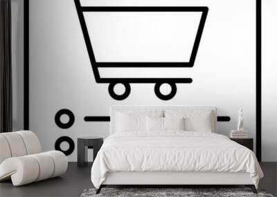 Shopping App Line Icon Wall mural