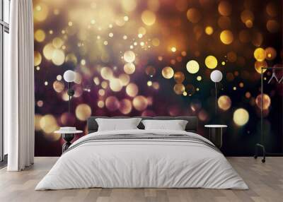 Christmas, New Year, holiday blurred background Wall mural