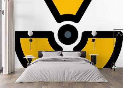 Radioactive radiation symbol Wall mural