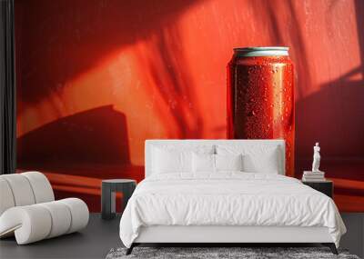 Aluminum can. beer, soda, energy drink mock up Wall mural