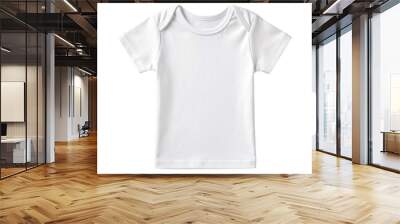 blank white baby t-shirt mockup isolated on white background Wall mural