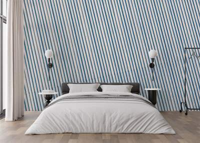 Blue toned corrugated metal roof, industrial background or textu Wall mural