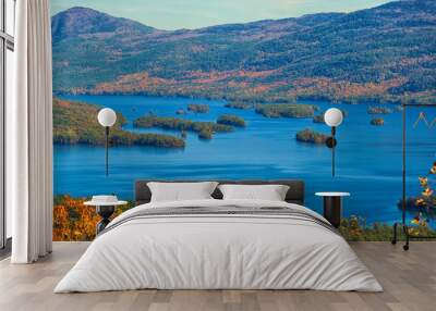 the narrows of lake geroge autumn time Wall mural