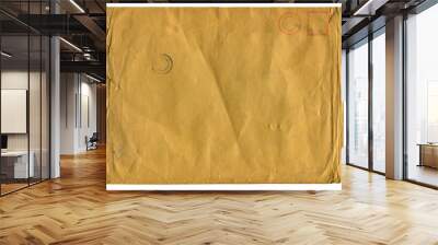 old aged paper envelope with antique stamp seal isolated on white Wall mural