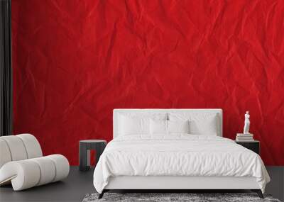 red wrinkled paper texture background Wall mural