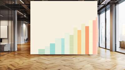 graph with arrow Wall mural