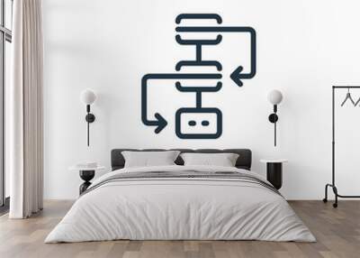 workflow icon vector from programming and coding collection. Thin line workflow outline icon vector illustration. Wall mural