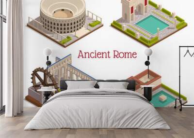 Ancient Rome Isometric Set Wall mural