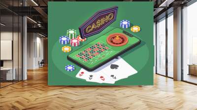 Casino Isometric Composition Wall mural