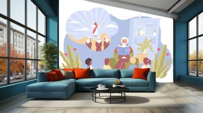 Child Religion Flat Composition Wall mural