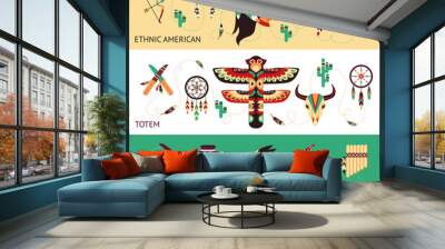 Ethnic design concept banners Wall mural