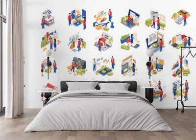 Financial Icons Investment Set Wall mural