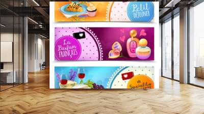 France Paris Horizontal Banners Wall mural