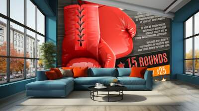 Gloves Boxing Poster Wall mural