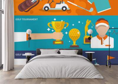 Golf banner set Wall mural