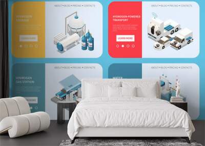 Hydrogen Energy Isometric Web Banners Wall mural